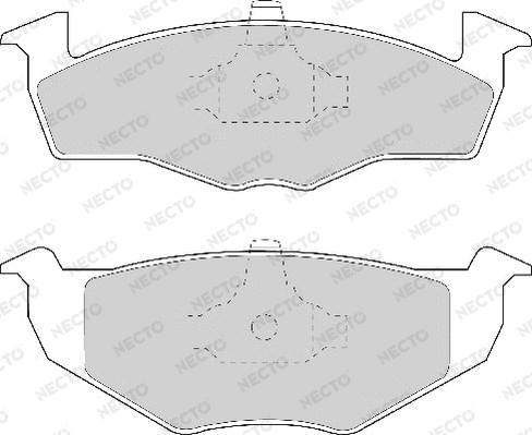 Necto FD6680A - Тормозные колодки, дисковые, комплект autospares.lv