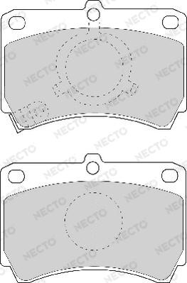 Necto FD6636A - Тормозные колодки, дисковые, комплект autospares.lv