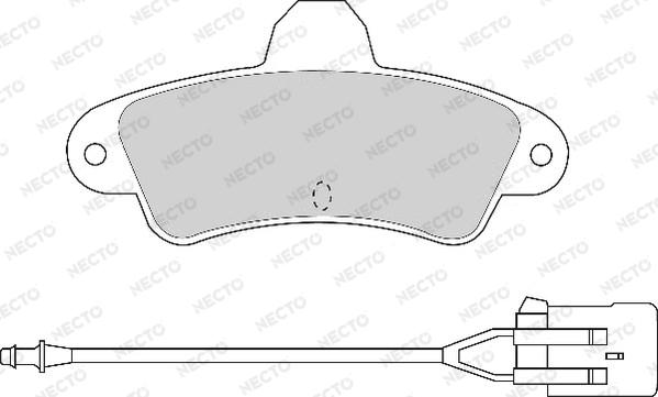 Necto FD6624A - Тормозные колодки, дисковые, комплект autospares.lv