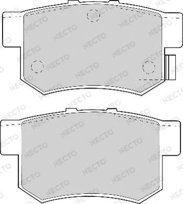 Necto FD6625A - Тормозные колодки, дисковые, комплект autospares.lv