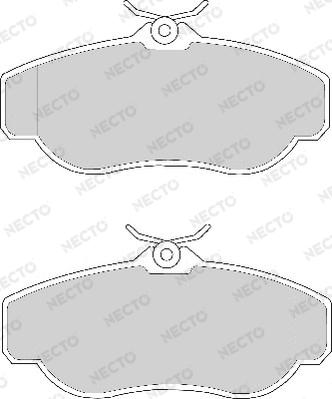 Necto FD6627A - Тормозные колодки, дисковые, комплект autospares.lv