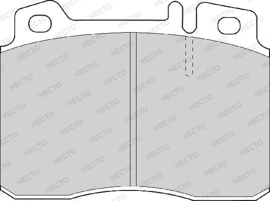 Necto FD6674A - Тормозные колодки, дисковые, комплект autospares.lv