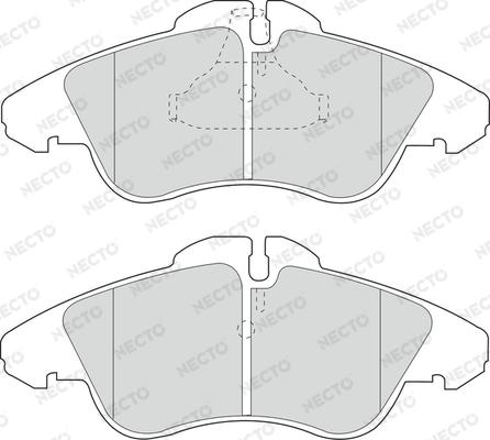 Necto FD6675A - Тормозные колодки, дисковые, комплект autospares.lv