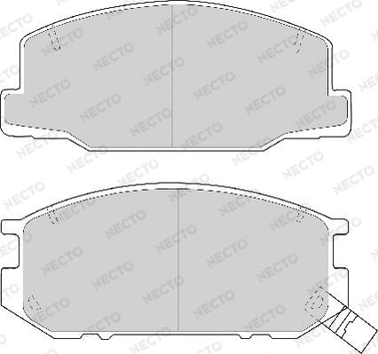 Necto FD6670A - Тормозные колодки, дисковые, комплект autospares.lv