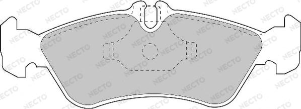 Necto FD6678V - Тормозные колодки, дисковые, комплект autospares.lv