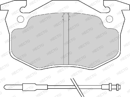 Necto FD6065A - Тормозные колодки, дисковые, комплект autospares.lv