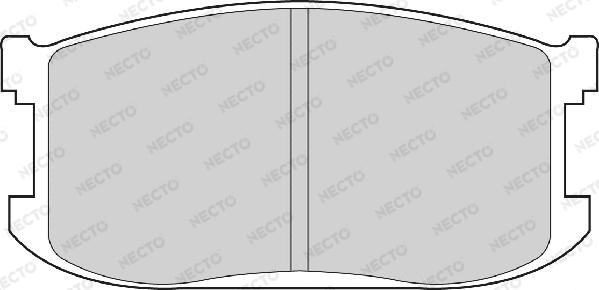 Necto FD6194A - Тормозные колодки, дисковые, комплект autospares.lv