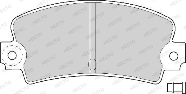 Necto FD614A - Тормозные колодки, дисковые, комплект autospares.lv