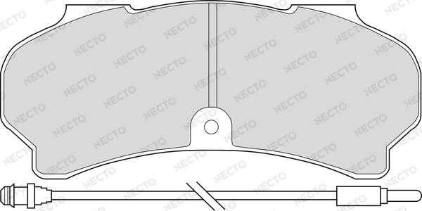 Necto FD6108V - Тормозные колодки, дисковые, комплект autospares.lv