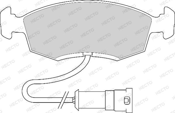 Necto FD6107A - Тормозные колодки, дисковые, комплект autospares.lv