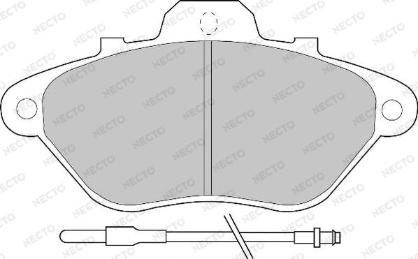 Necto FD6187A - Тормозные колодки, дисковые, комплект autospares.lv