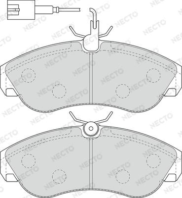 Necto FD6890V - Тормозные колодки, дисковые, комплект autospares.lv