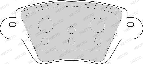 Necto FD6844A - Тормозные колодки, дисковые, комплект autospares.lv