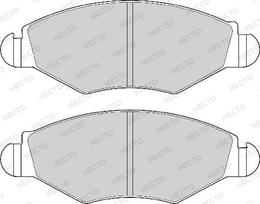 Necto FD6847A - Тормозные колодки, дисковые, комплект autospares.lv