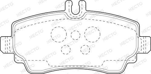 Necto FD6859A - Тормозные колодки, дисковые, комплект autospares.lv