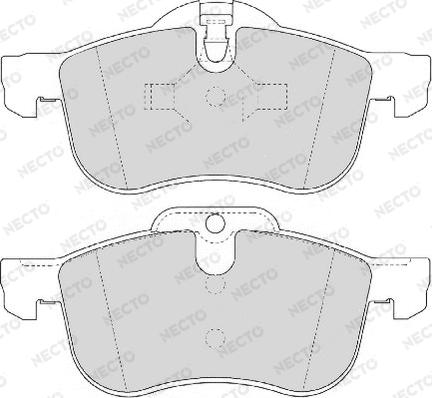 Necto FD6854A - Тормозные колодки, дисковые, комплект autospares.lv