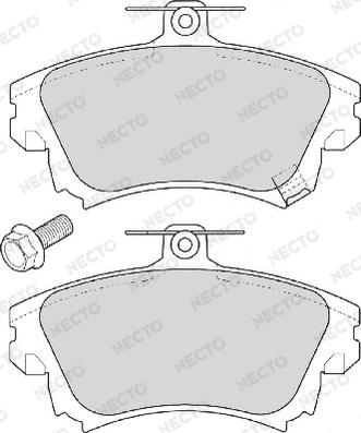 Necto FD6857A - Тормозные колодки, дисковые, комплект autospares.lv