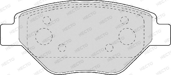 Necto FD6864A - Тормозные колодки, дисковые, комплект autospares.lv