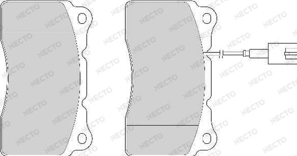 Necto FD6868A - Тормозные колодки, дисковые, комплект autospares.lv