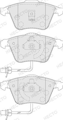 Necto FD6862A - Тормозные колодки, дисковые, комплект autospares.lv