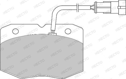 Necto FD6805V - Тормозные колодки, дисковые, комплект autospares.lv