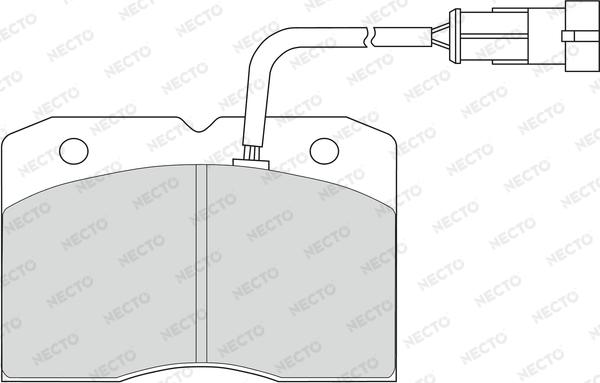 Necto FD6806V - Тормозные колодки, дисковые, комплект autospares.lv