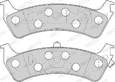 Necto FD6816A - Тормозные колодки, дисковые, комплект autospares.lv