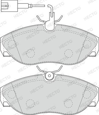 Necto FD6889V - Тормозные колодки, дисковые, комплект autospares.lv