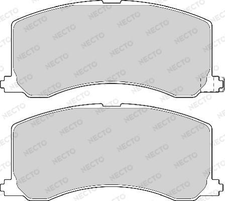 Necto FD6834A - Тормозные колодки, дисковые, комплект autospares.lv