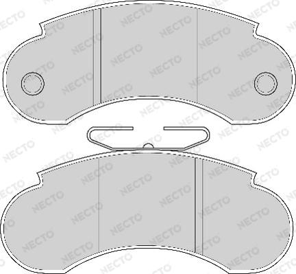 Necto FD683A - Тормозные колодки, дисковые, комплект autospares.lv