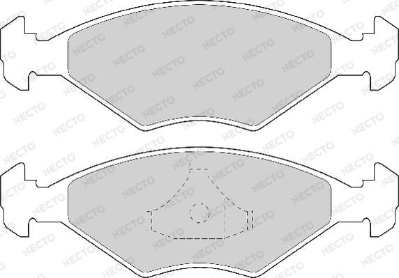 Necto FD6821A - Тормозные колодки, дисковые, комплект autospares.lv