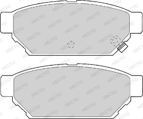 Necto FD6827A - Тормозные колодки, дисковые, комплект autospares.lv