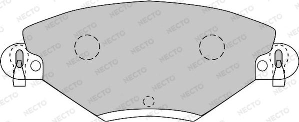 Necto FD6875A - Тормозные колодки, дисковые, комплект autospares.lv