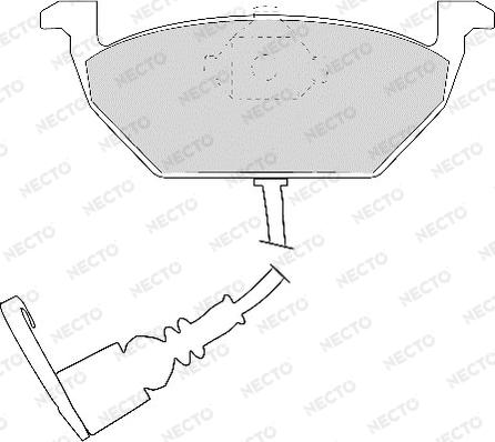 Necto FD6873A - Тормозные колодки, дисковые, комплект autospares.lv