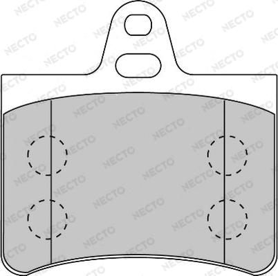 Necto FD6877A - Тормозные колодки, дисковые, комплект autospares.lv