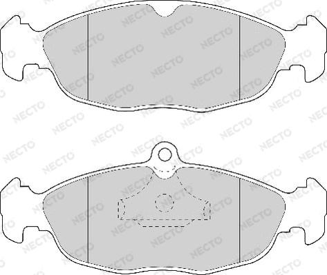 Necto FD6391A - Тормозные колодки, дисковые, комплект autospares.lv