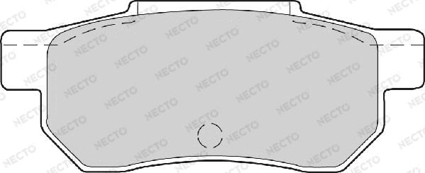 Necto FD6344A - Тормозные колодки, дисковые, комплект autospares.lv