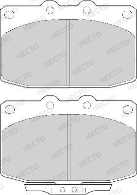 Necto FD6348A - Тормозные колодки, дисковые, комплект autospares.lv