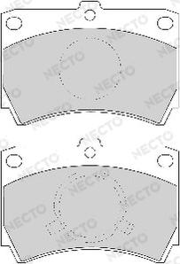 Necto FD6350A - Тормозные колодки, дисковые, комплект autospares.lv