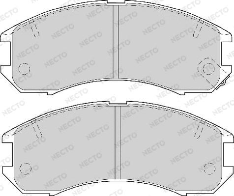 Necto FD6357A - Тормозные колодки, дисковые, комплект autospares.lv