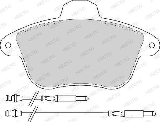 Necto FD6317A - Тормозные колодки, дисковые, комплект autospares.lv