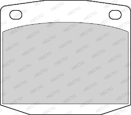 Necto FD6334A - Тормозные колодки, дисковые, комплект autospares.lv