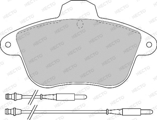 Necto FD6298A - Тормозные колодки, дисковые, комплект autospares.lv