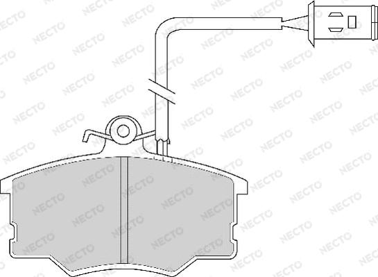 Necto FD6242A - Тормозные колодки, дисковые, комплект autospares.lv