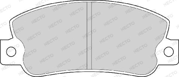 Necto FD6250A - Тормозные колодки, дисковые, комплект autospares.lv