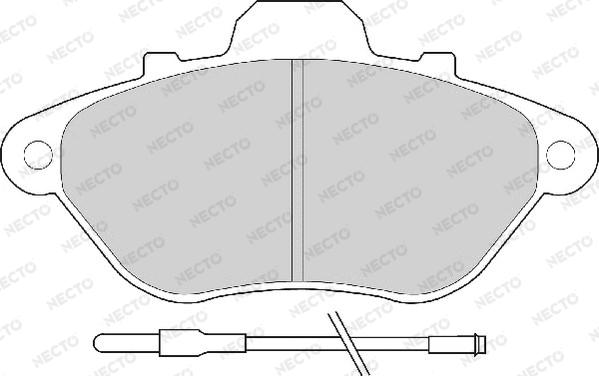 Necto FD6209A - Тормозные колодки, дисковые, комплект autospares.lv