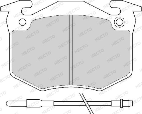 Necto FD620A - Тормозные колодки, дисковые, комплект autospares.lv