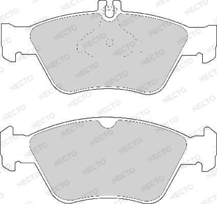 Necto FD6749A - Тормозные колодки, дисковые, комплект autospares.lv