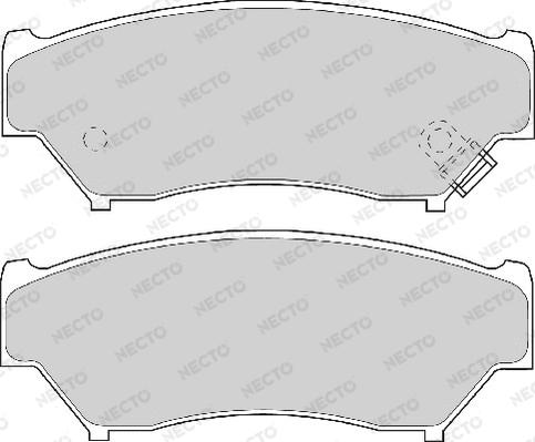 Necto FD6745A - Тормозные колодки, дисковые, комплект autospares.lv