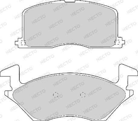 Necto FD6743A - Тормозные колодки, дисковые, комплект autospares.lv